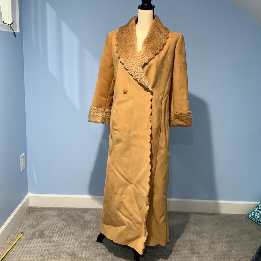 Long Suede coat and size medium.